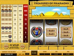 Treasures of Pharaohs 1 Line slots